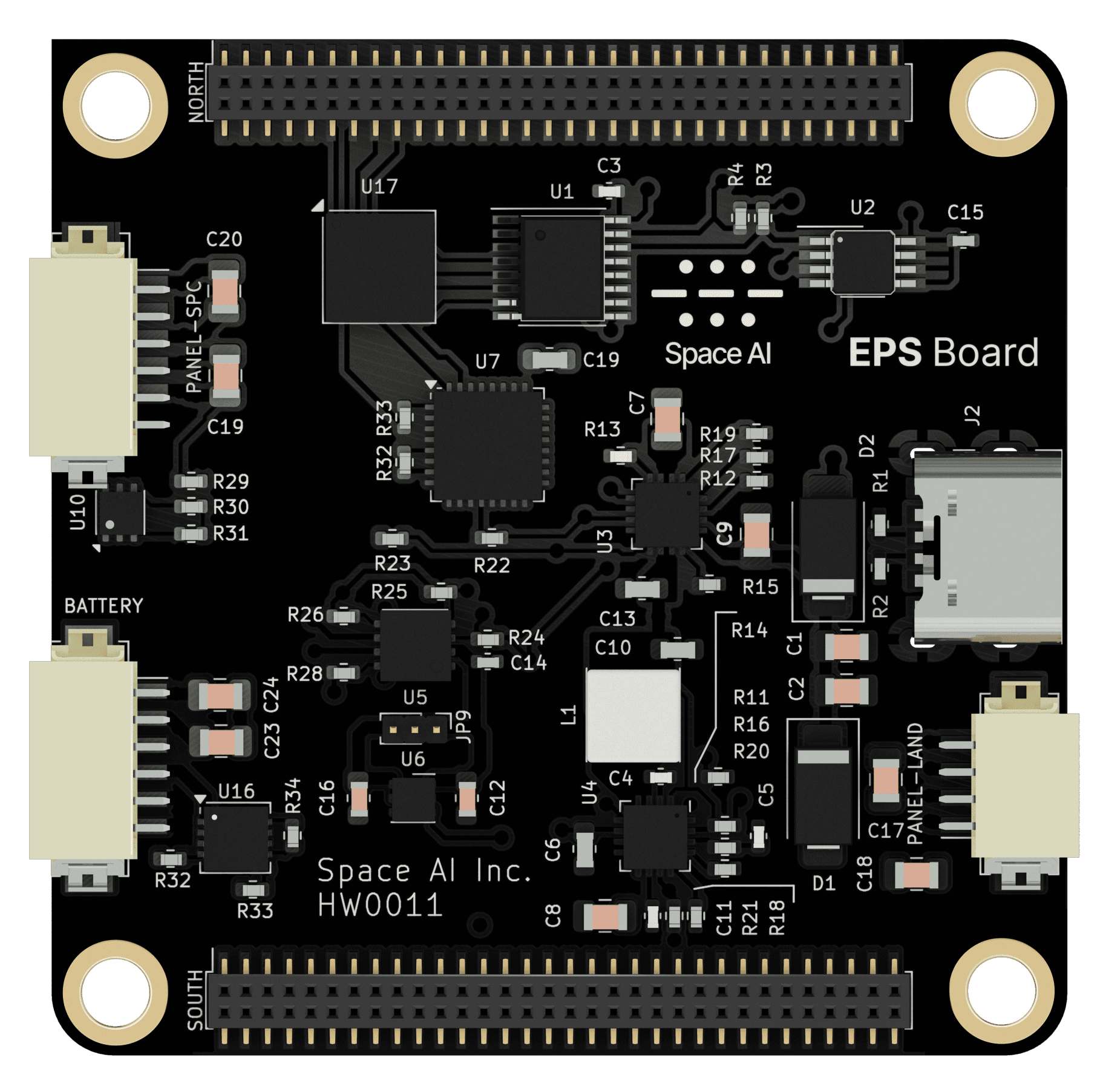 EPS Board — Solar MPPT, Li-Ion, watchdog, event log