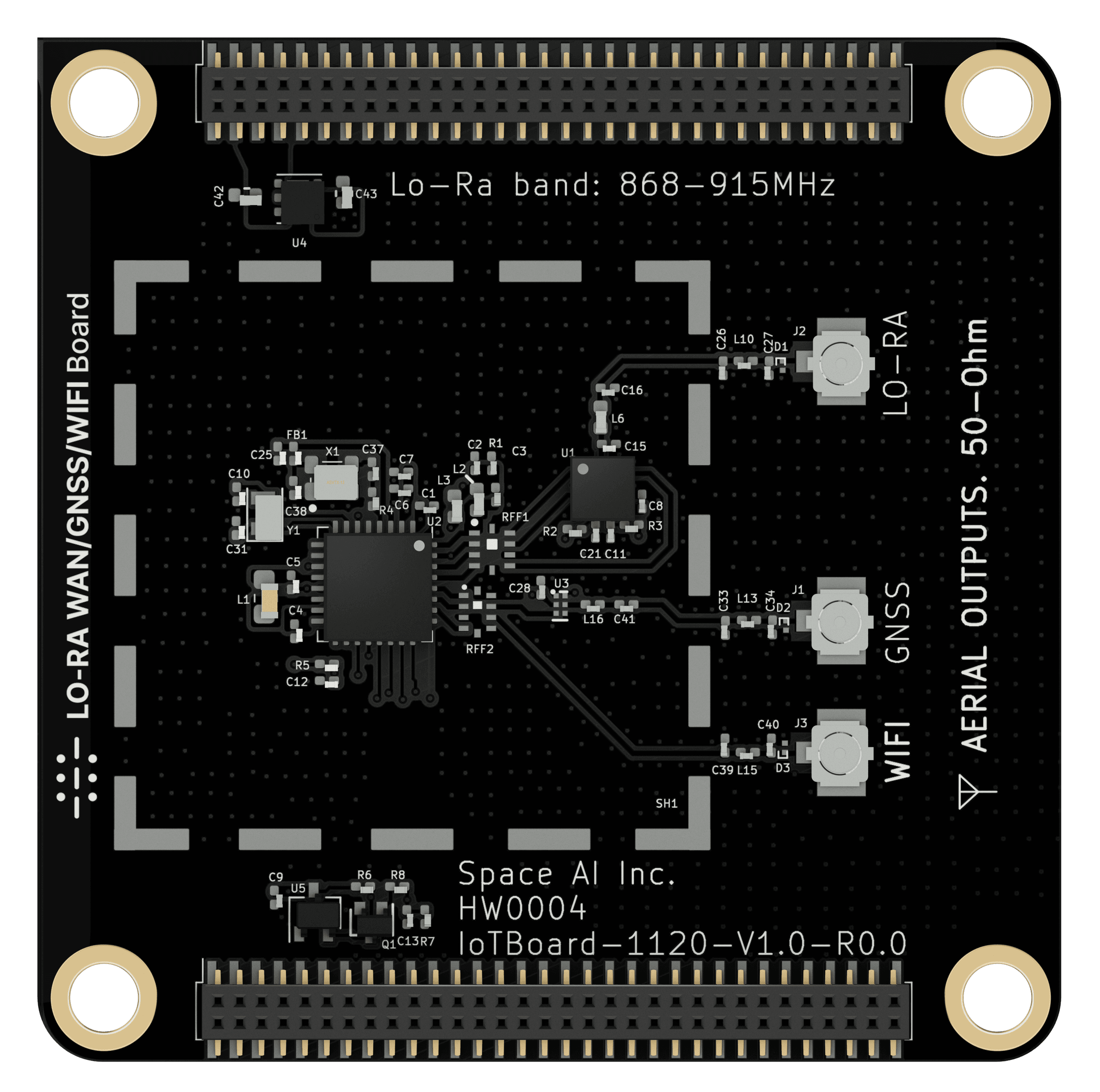 IoT Board — LoRa / LoRaWAN, 2.4 GHz, S-band satellite